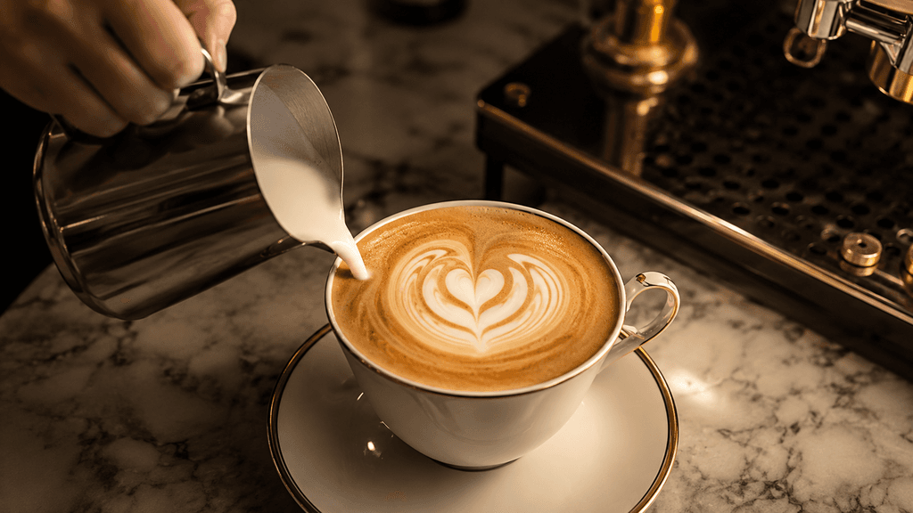 Latte art ลายใบไม้สวยบนเลตต้าที่ The Simple Cafe ขอนแก่น