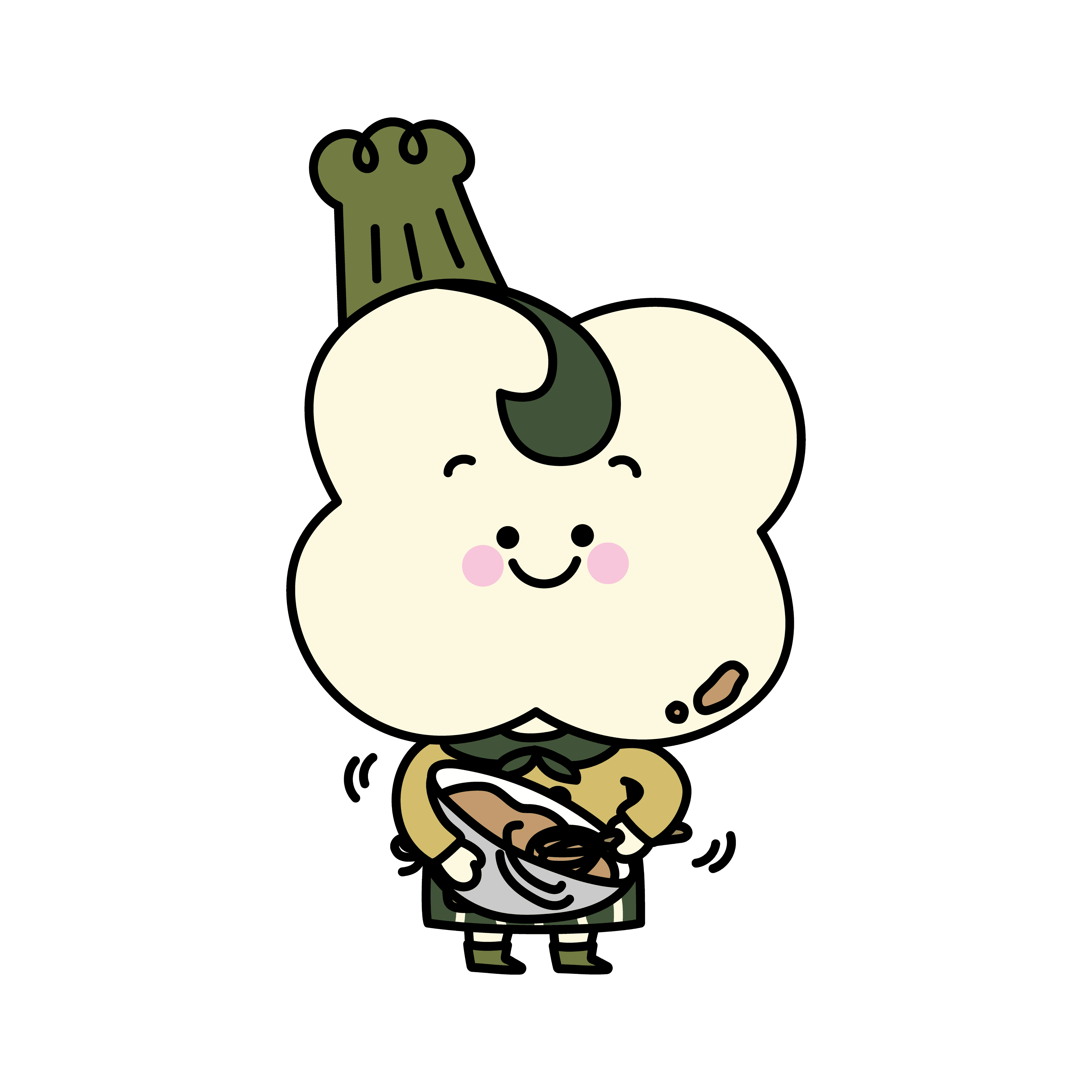 มาสคอตถือจาน