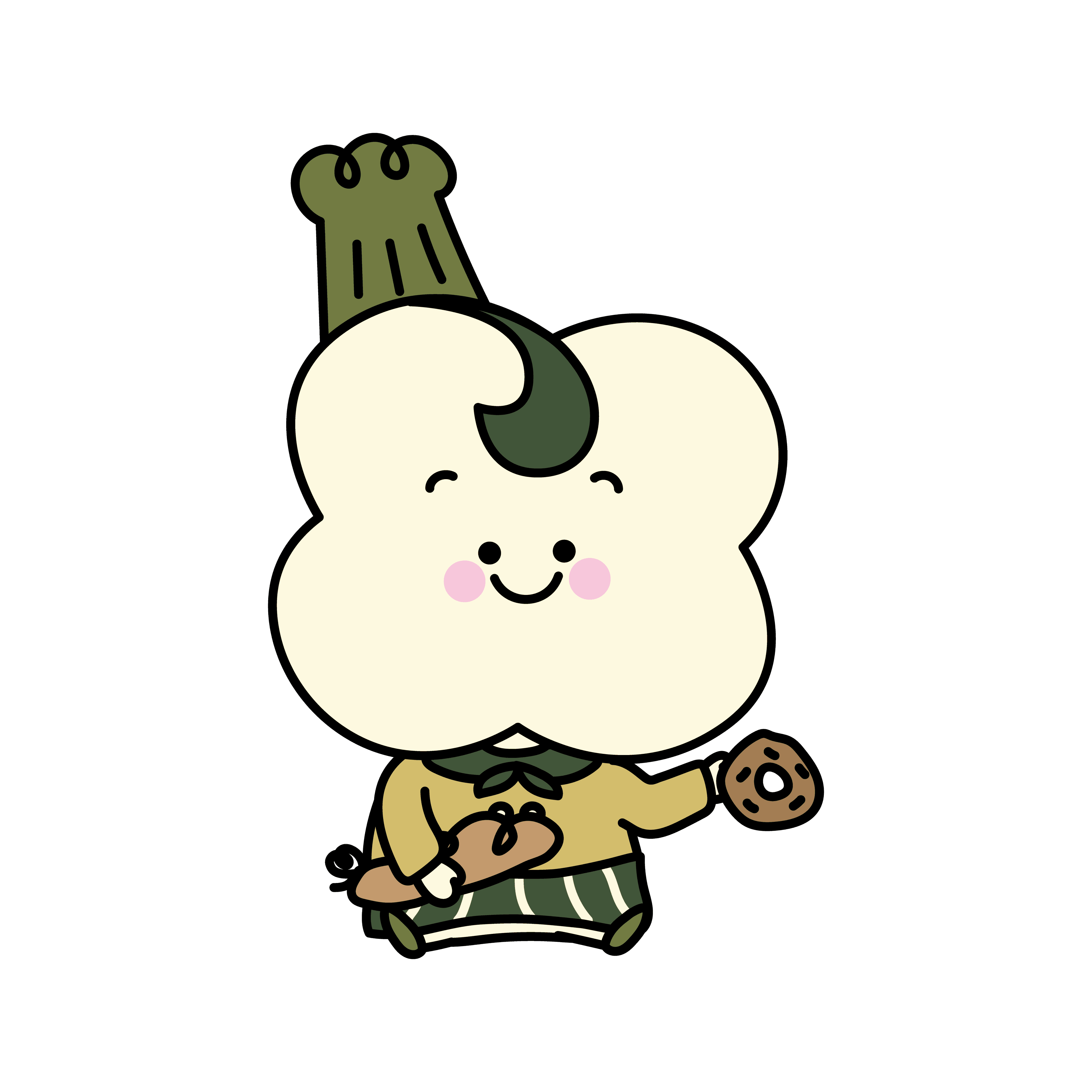 Character with bakery